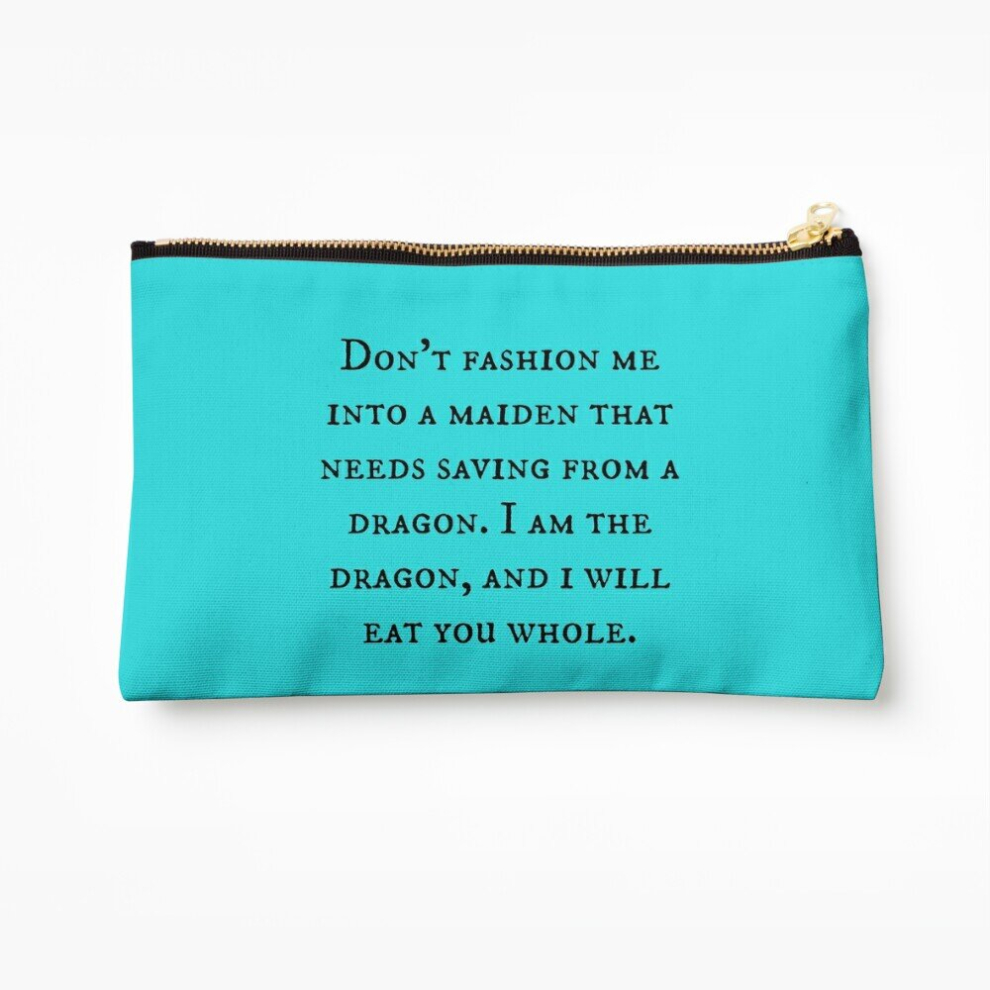 Whibos Makeup Bag Dragon Of Feminism 2 Cosmetic Organizer Tyvek Paper Bags Zipper Pouch