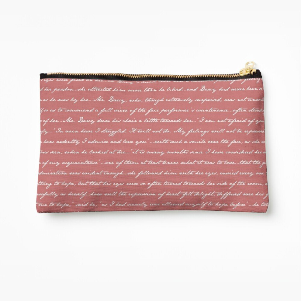 Whibos Makeup Bag Pride And Prejudice Quotes Cosmetic Organizer Tyvek Paper Bags Zipper Pouch