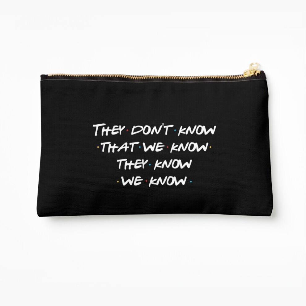 Whibos Makeup Bag They Don't Know That We Know... Cosmetic Organizer Tyvek Paper Bags Zipper Pouch
