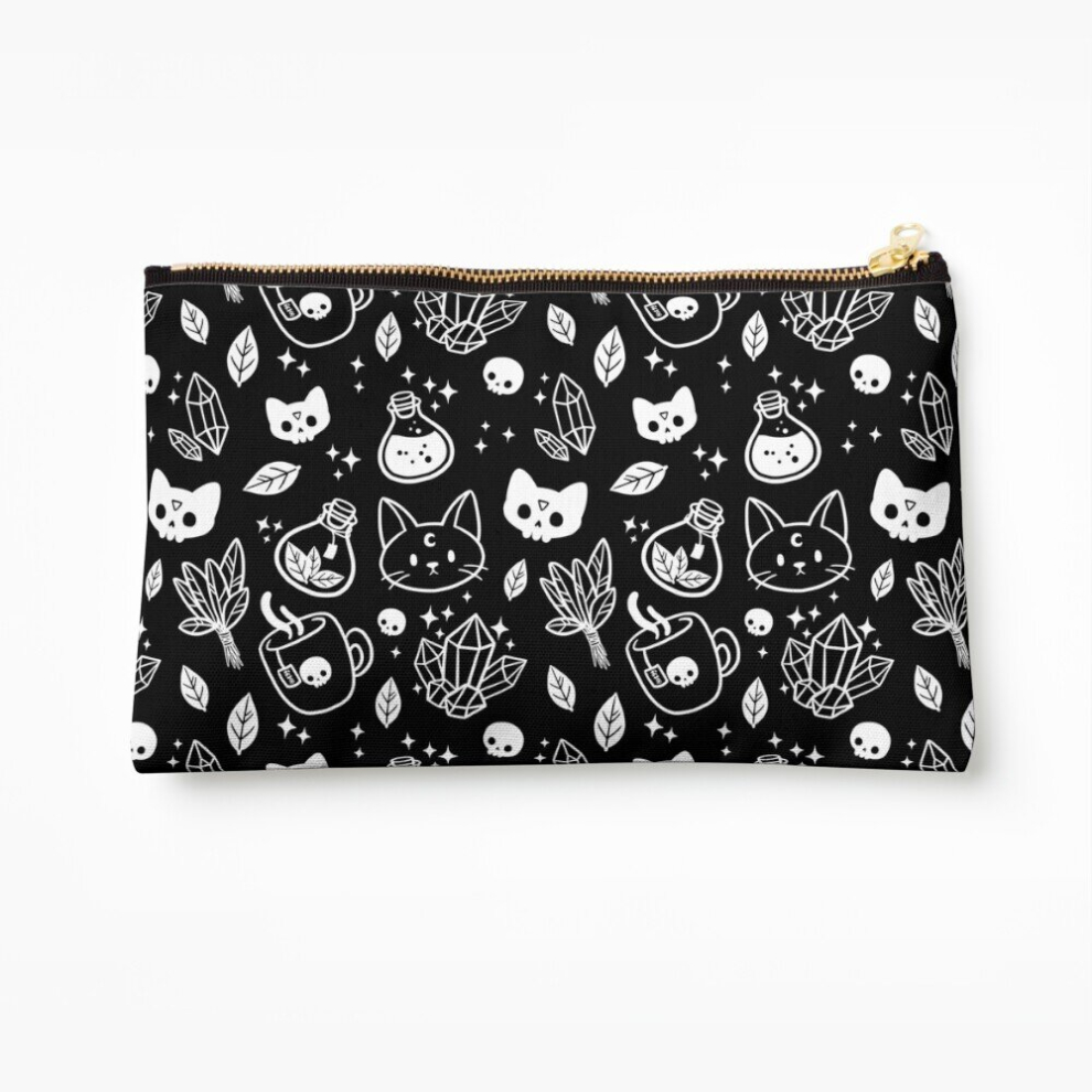 Whibos Black/White Makeup Bag Herb Witch And Nikury Cosmetic Organizer Tyvek Paper Bags Zipper Pouch