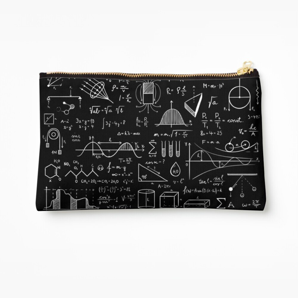 Whibos Makeup Bag Science Physics Pattern Cosmetic Organizer Tyvek Paper Bags Zipper Pouch