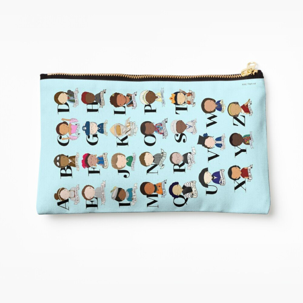Whibos Makeup Bag Awesome Woman Alphabet Cosmetic Organizer Tyvek Paper Bags Zipper Pouch