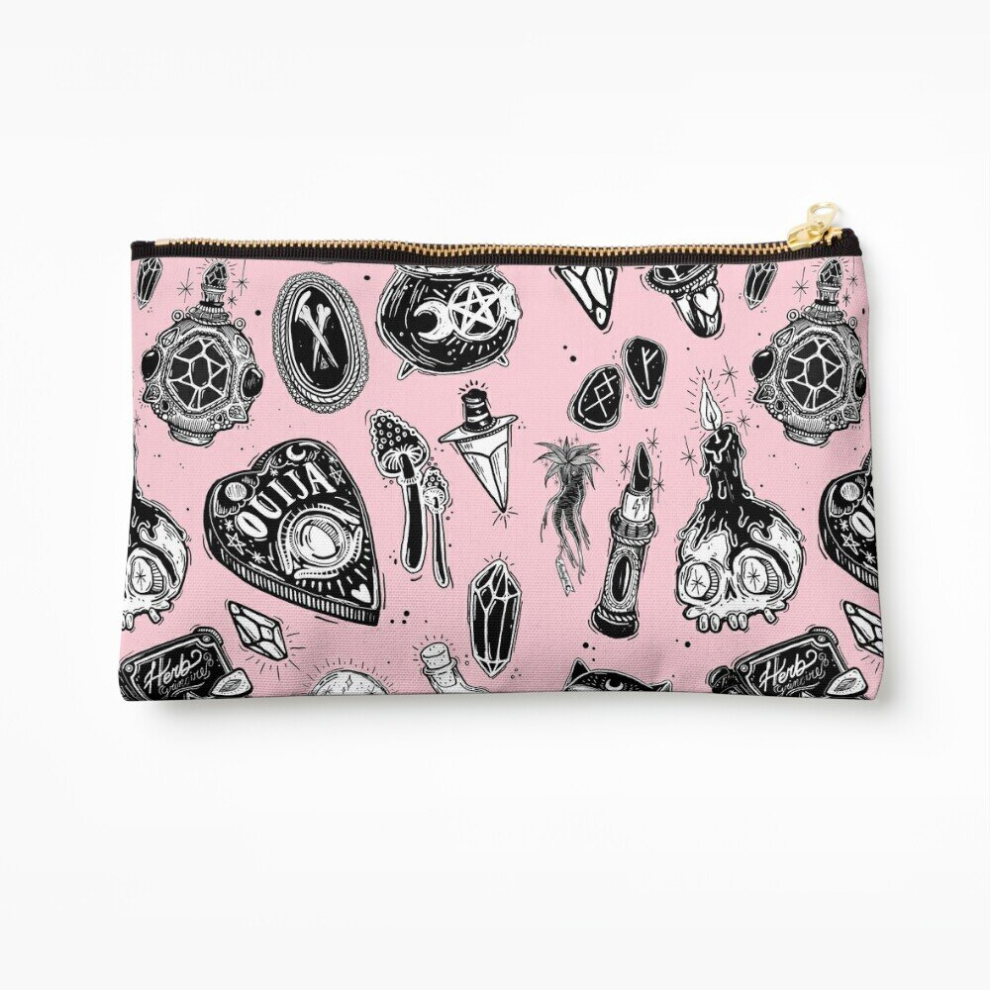 Whibos Makeup Bag Witchy Cosmetic Organizer Tyvek Paper Bags Zipper Pouch