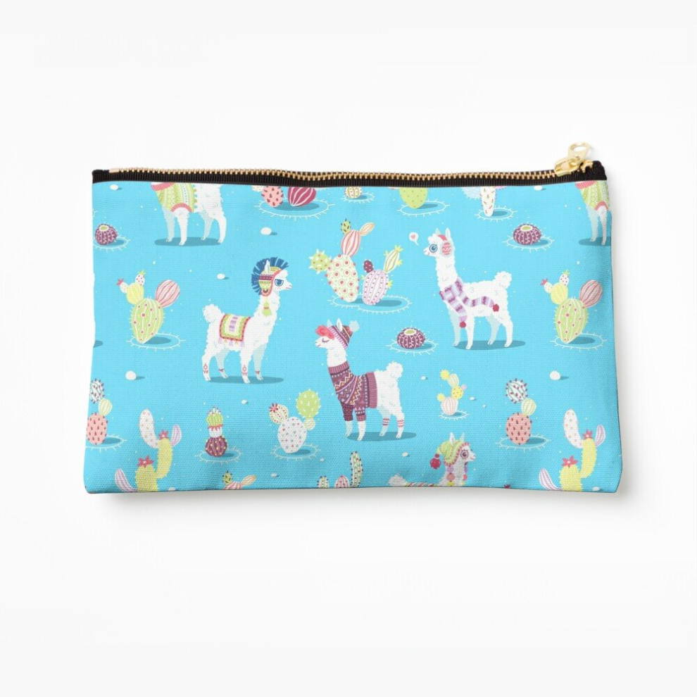 Whibos Makeup Bag Alpaca Pattern Cosmetic Organizer Tyvek Paper Bags Zipper Pouch