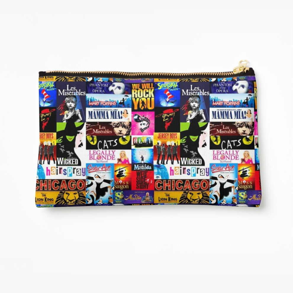 Whibos Makeup Bag Musicals Cosmetic Organizer Tyvek Paper Bags Zipper Pouch