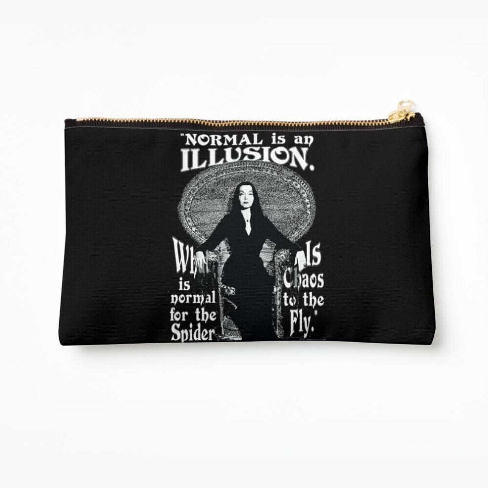 Whibos Makeup Bag Morticia Addams-"Normal Is An Illusion..." Cosmetic Organizer Tyvek Paper Bags Zipper Pouch