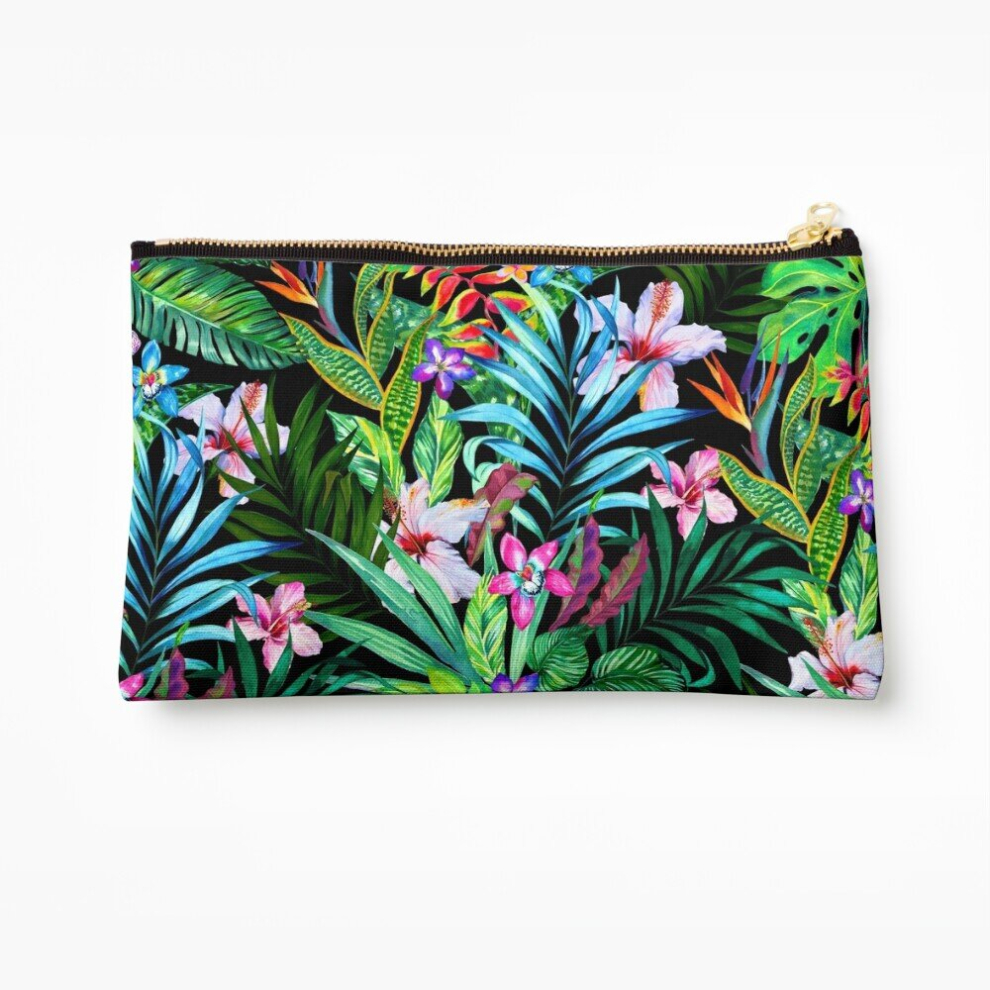 Whibos Makeup Bag Tropical Fest Cosmetic Organizer Tyvek Paper Bags Zipper Pouch