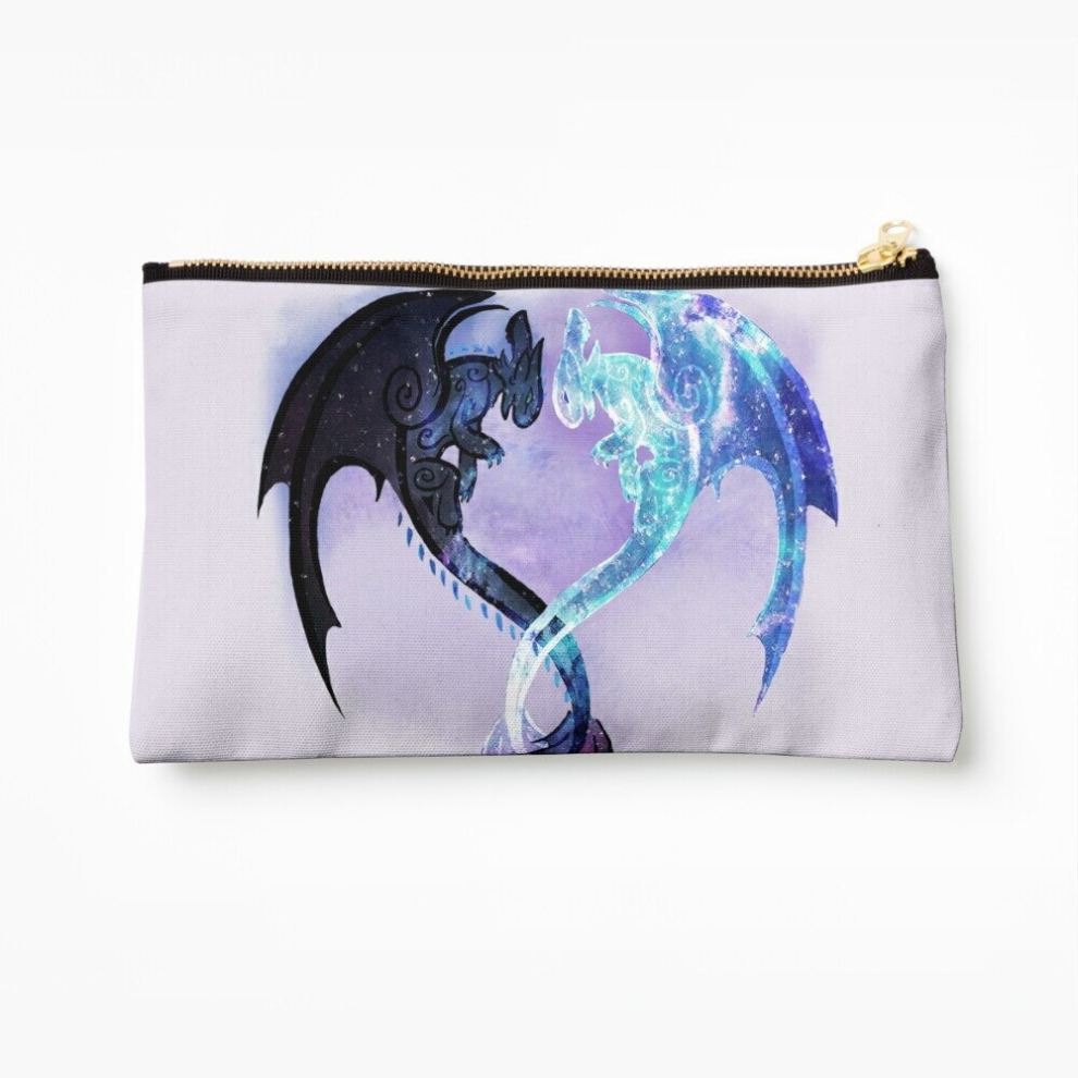 Whibos Light Makeup Bag Dragon Heart Toothless And Fury Cosmetic Organizer Tyvek Paper Bags Zipper Pouch