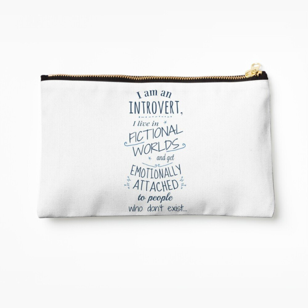Whibos Makeup Bag Introvert, Fictional Worlds, Fictional Characters Cosmetic Organizer Tyvek Paper Bags Zipper Pouch