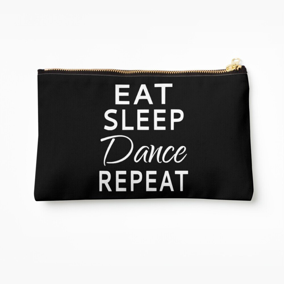 Whibos Makeup Bag Eat Sleep Dance Repeat Cosmetic Organizer Tyvek Paper Bags Zipper Pouch