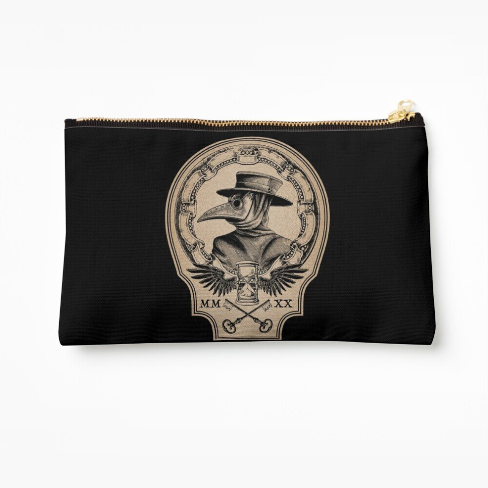 Whibos Makeup Bag Vintage Plague Doctor Cosmetic Organizer Tyvek Paper Bags Zipper Pouch