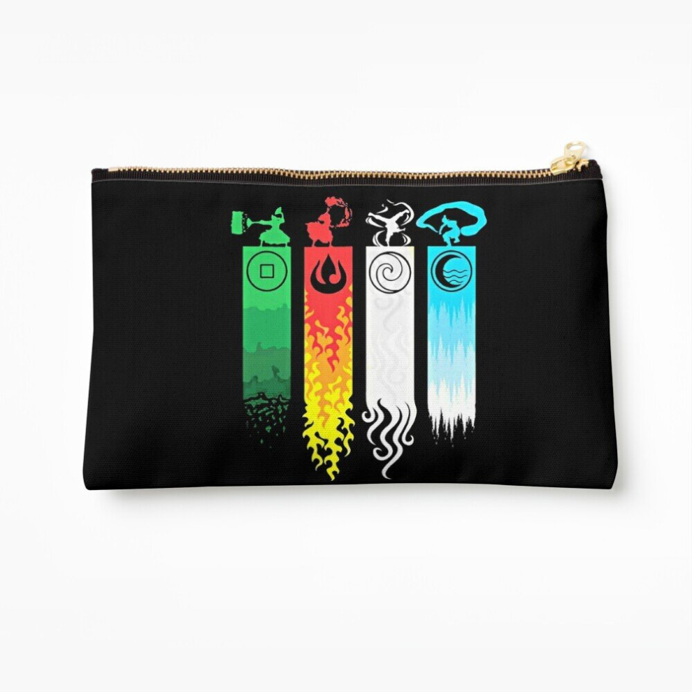 Whibos Makeup Bag Elemental Bending: Avatar Cosmetic Organizer Tyvek Paper Bags Zipper Pouch
