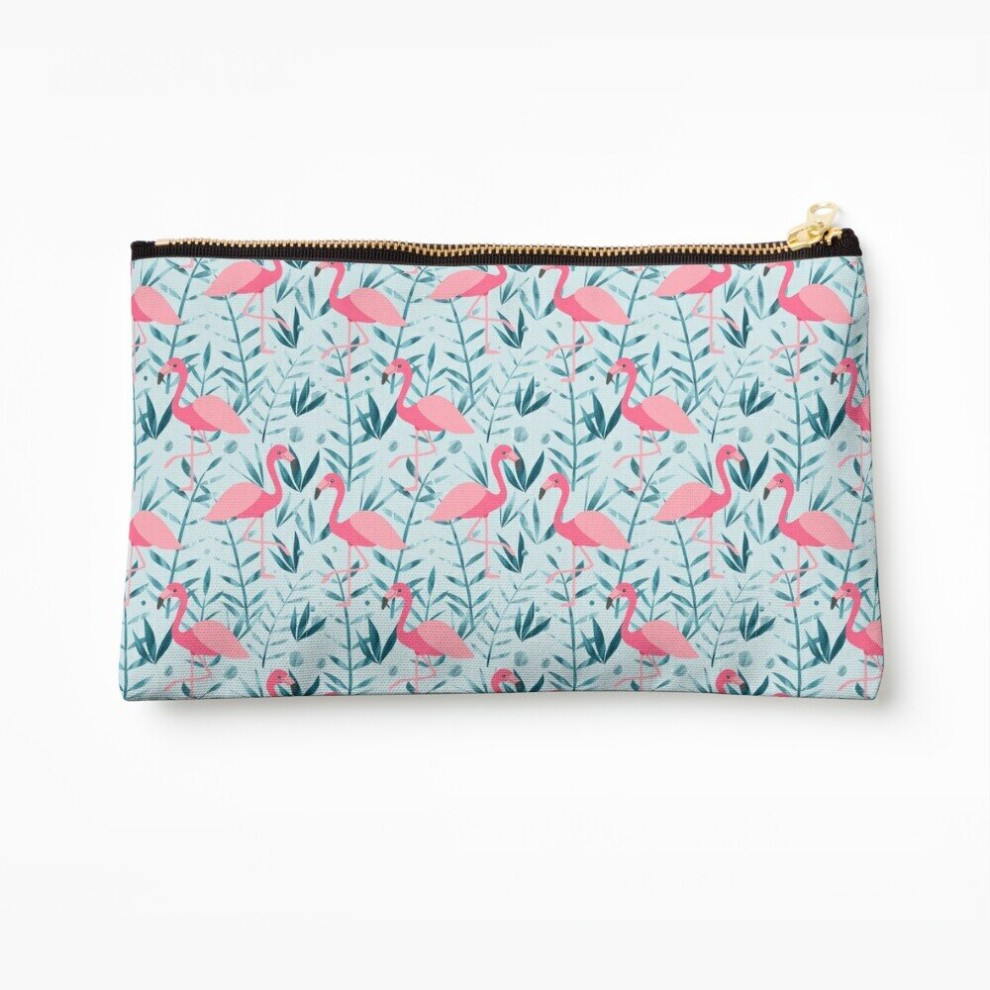 Whibos Makeup Bag Flamingo Fever Cosmetic Organizer Tyvek Paper Bags Zipper Pouch