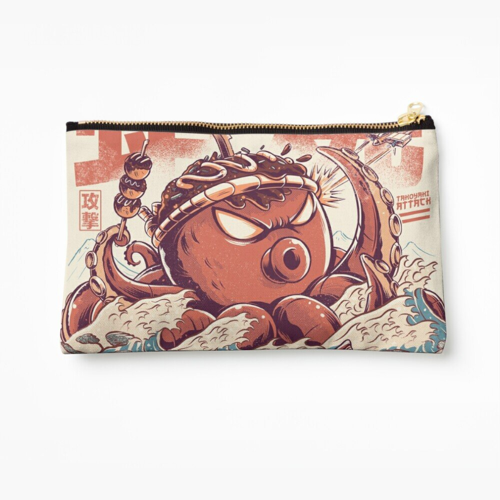 Whibos Makeup Bag Takoyaki Attack Cosmetic Organizer Tyvek Paper Bags Zipper Pouch
