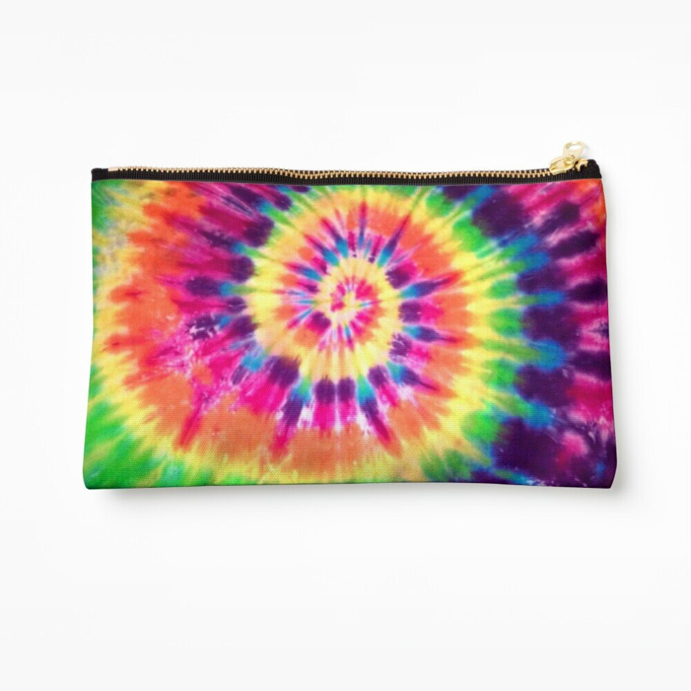 Whibos Makeup Bag Tie Dye Cosmetic Organizer Tyvek Paper Bags Zipper Pouch
