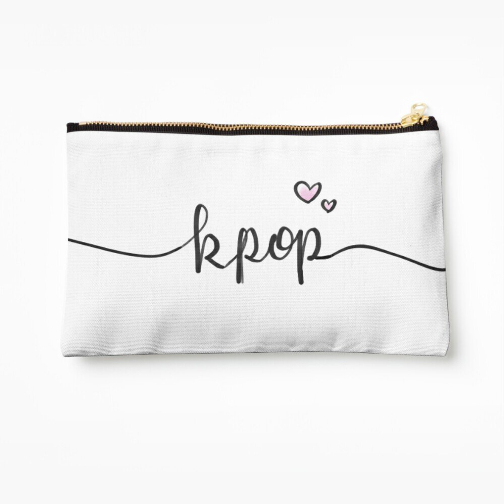 Whibos Makeup Bag Kpop Handlettering Cosmetic Organizer Tyvek Paper Bags Zipper Pouch