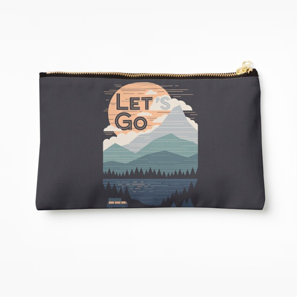 Whibos Makeup Bag Let's Go Cosmetic Organizer Tyvek Paper Bags Zipper Pouch