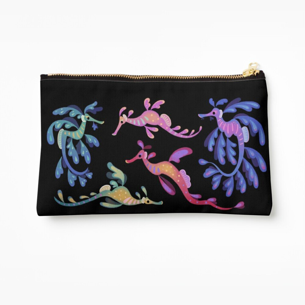 Whibos Makeup Bag Sea Dragons Cosmetic Organizer Tyvek Paper Bags Zipper Pouch