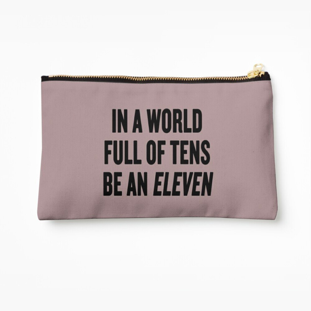 Whibos Makeup Bag Stranger Things "In A World Full Of Tens Be An Eleven" Cosmetic Organizer Tyvek Paper Bags Zipper Pouch