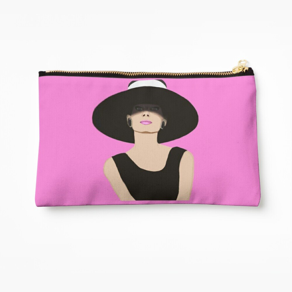 Whibos Makeup Bag Audrey Hepburn Breakfast At Tiffanys Cosmetic Organizer Tyvek Paper Bags Zipper Pouch