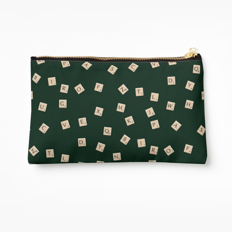 Whibos Makeup Bag Scrabble Cosmetic Organizer Tyvek Paper Bags Zipper Pouch
