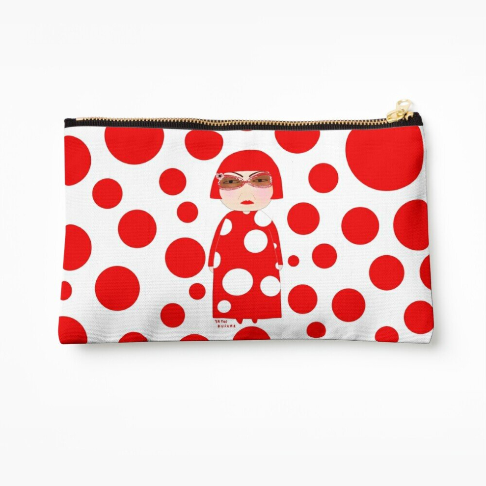 Whibos Red Makeup Bag Dots Yayoi Kusama Inspi Items Cosmetic Organizer Tyvek Paper Bags Zipper Pouch
