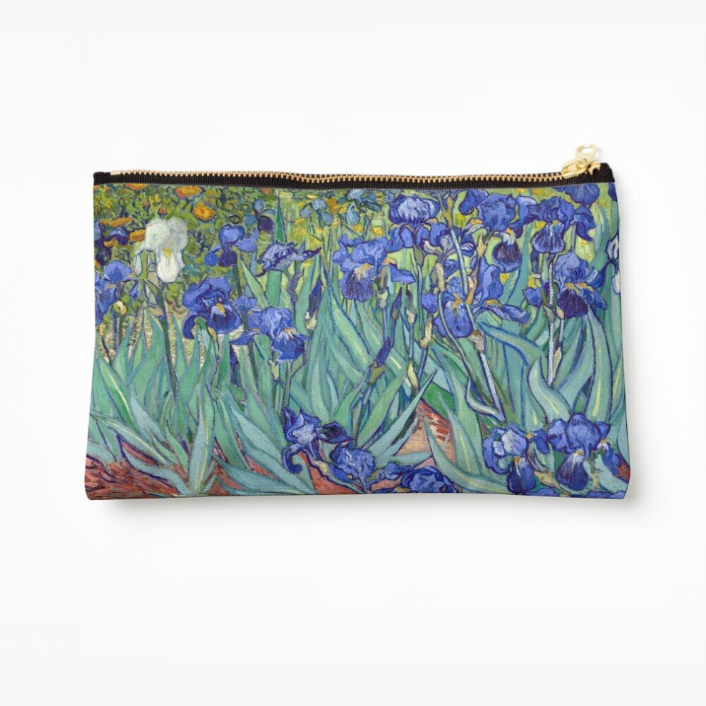 Whibos Makeup Bag Van Gogh - Irises Cosmetic Organizer Tyvek Paper Bags Zipper Pouch