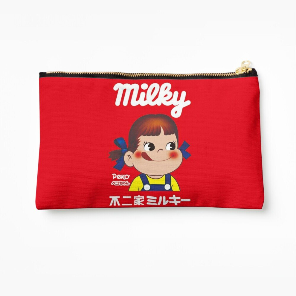 Whibos Makeup Bag Milky Peko-Chan Cosmetic Organizer Tyvek Paper Bags Zipper Pouch