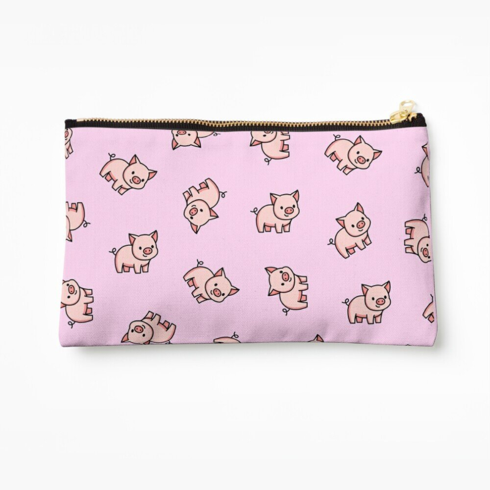 Whibos Makeup Bag Pig Cosmetic Organizer Tyvek Paper Bags Zipper Pouch