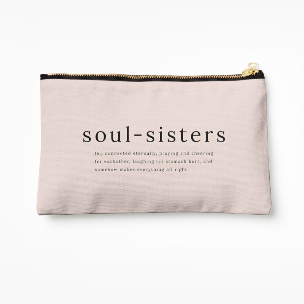 Whibos Makeup Bag Soul Sisters Definition Quote Cosmetic Organizer Tyvek Paper Bags Zipper Pouch