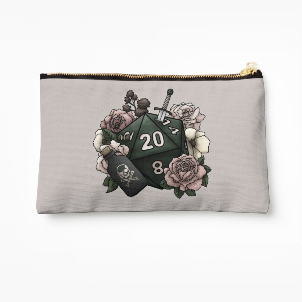 Whibos Makeup Bag Rogue Class D20 - Tabletop Gaming Dice Cosmetic Organizer Tyvek Paper Bags Zipper Pouch