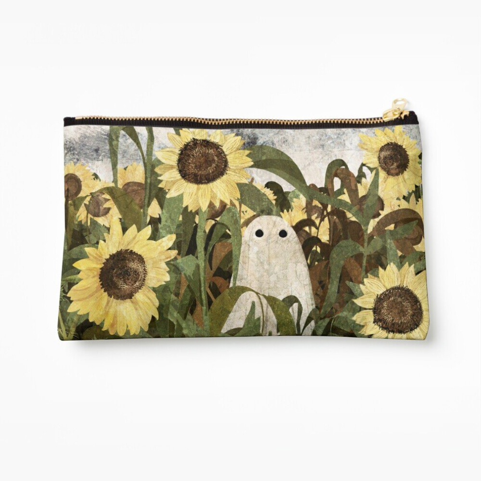 Whibos Makeup Bag There's A Ghost In The Sunflower Field Again... Cosmetic Organizer Tyvek Paper Bags Zipper Pouch