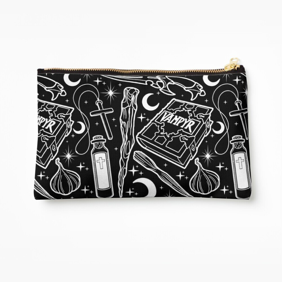 Whibos Makeup Bag Buffy The Vampire Slayer Weapons Cosmetic Organizer Tyvek Paper Bags Zipper Pouch