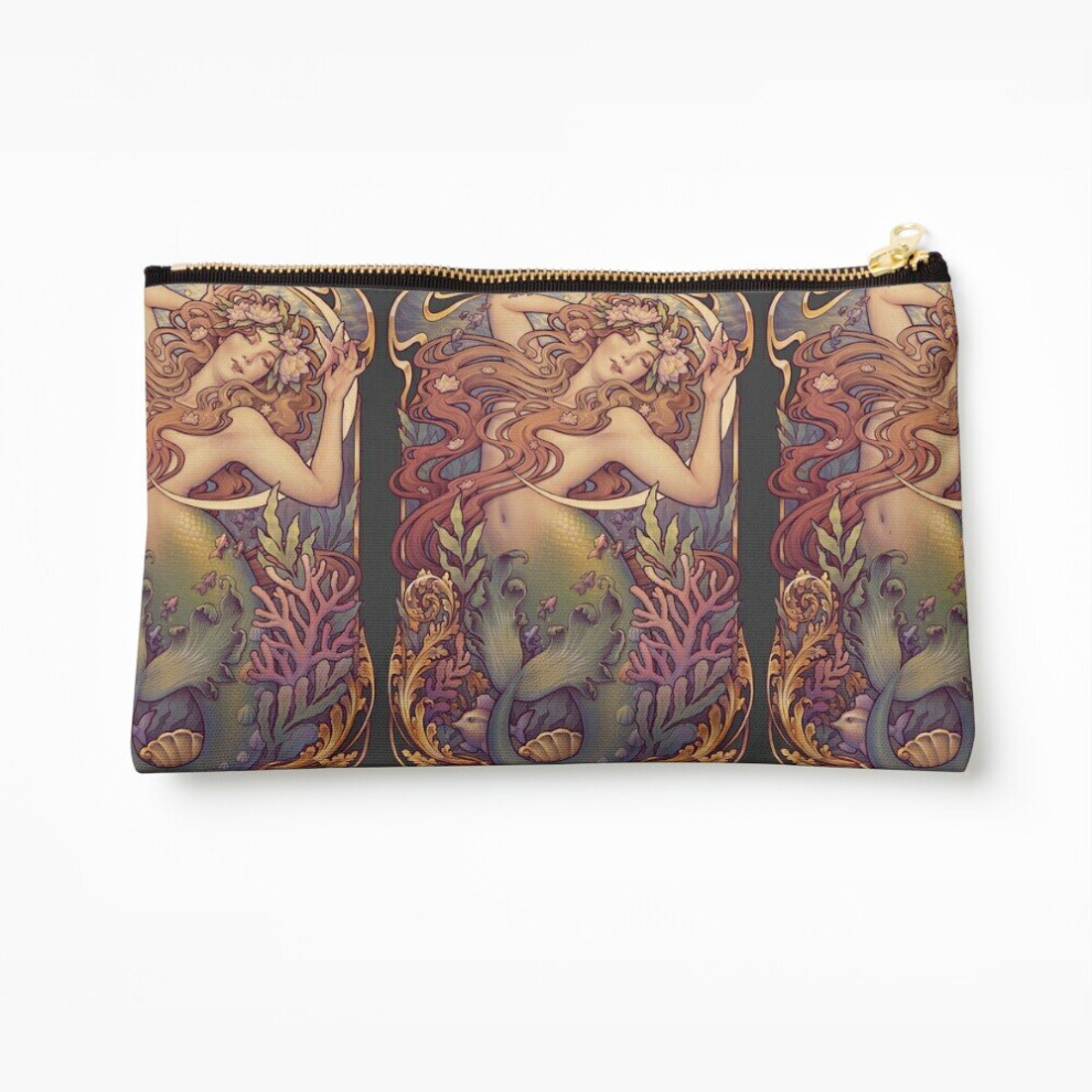 Whibos Makeup Bag Andersen's Little Mermaid Cosmetic Organizer Tyvek Paper Bags Zipper Pouch