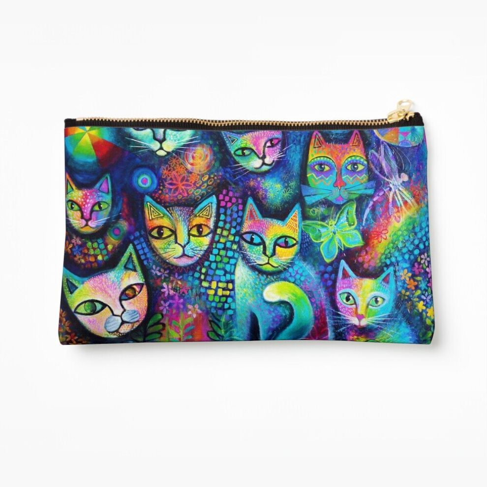 Whibos Makeup Bag Magicats Cosmetic Organizer Tyvek Paper Bags Zipper Pouch