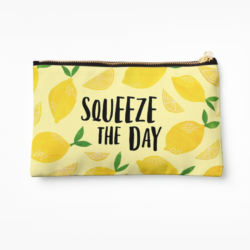 Whibos Makeup Bag Squeeze The Day Cosmetic Organizer Tyvek Paper Bags Zipper Pouch