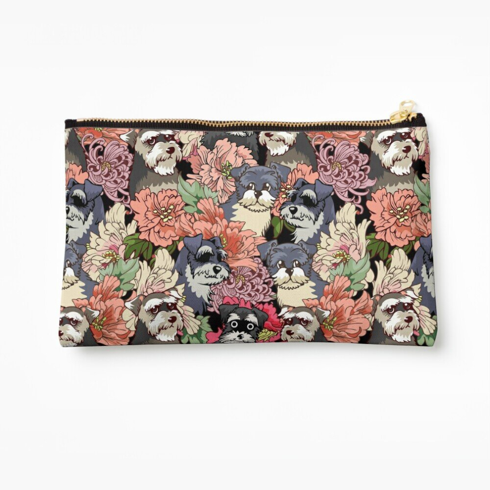 Whibos Makeup Bag Because Schnauzers Cosmetic Organizer Tyvek Paper Bags Zipper Pouch