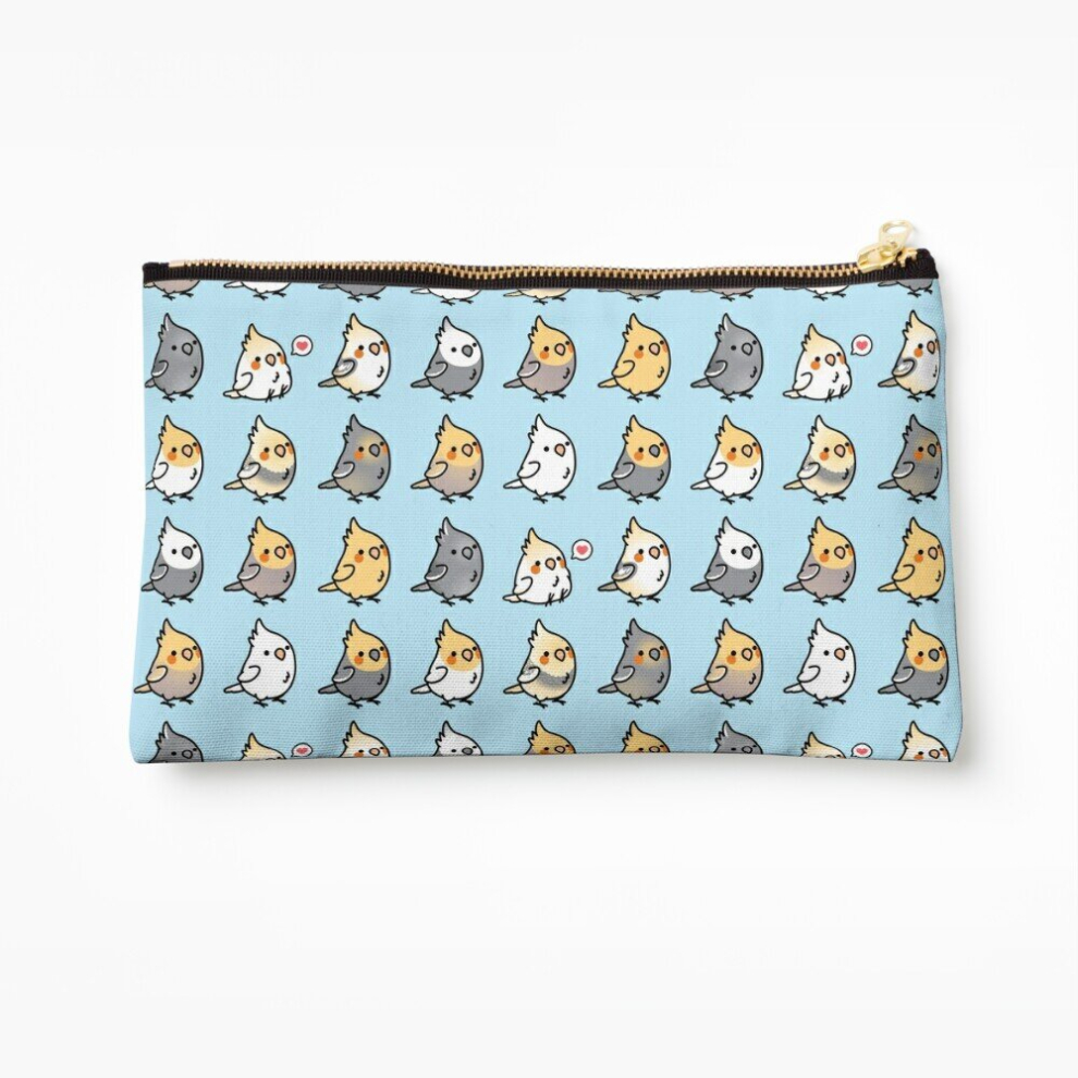 Whibos Makeup Bag Chubby Cockatiel Collection Cosmetic Organizer Tyvek Paper Bags Zipper Pouch