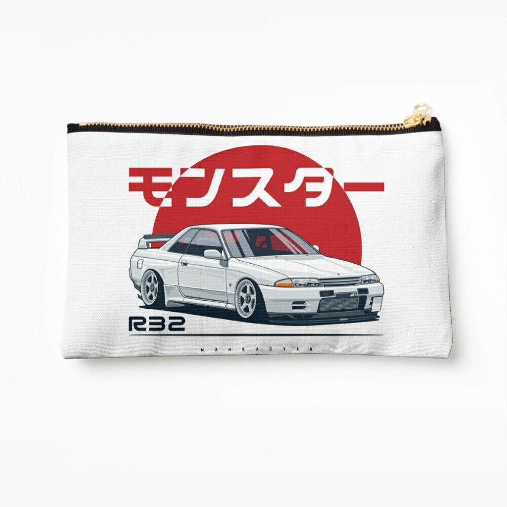 Whibos Makeup Bag Monster. Skyline R32 Gtr Cosmetic Organizer Tyvek Paper Bags Zipper Pouch