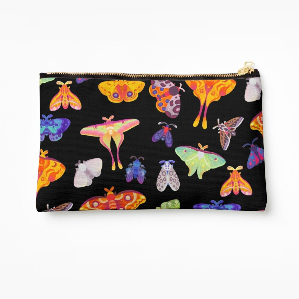 Whibos Makeup Bag Moth Cosmetic Organizer Tyvek Paper Bags Zipper Pouch