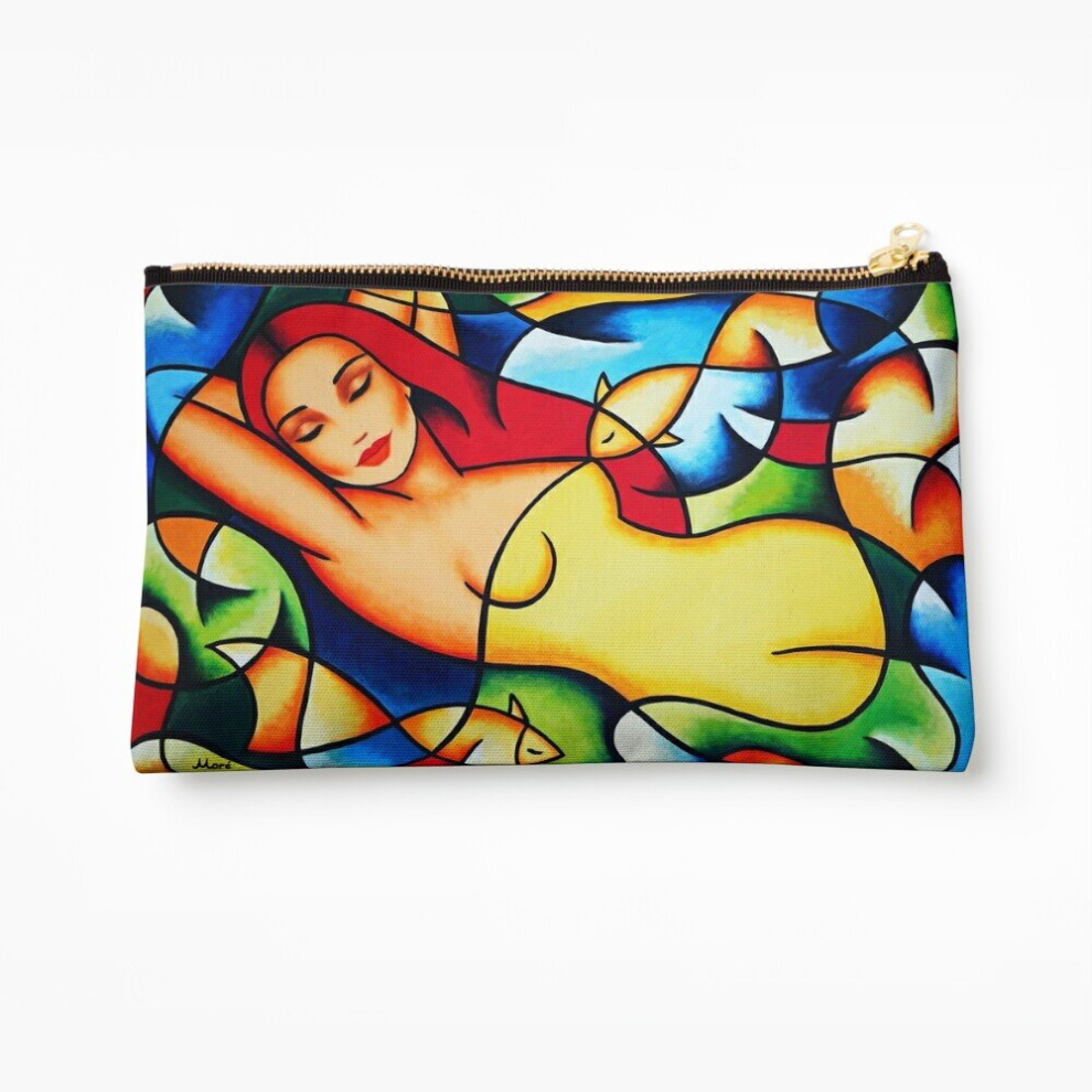 Whibos Makeup Bag Â Clutch - "Slumbering Venus" By Ekaterina Morã© / Ekaterina More Cosmetic Organizer Tyvek Paper Bags Zipper Pouch