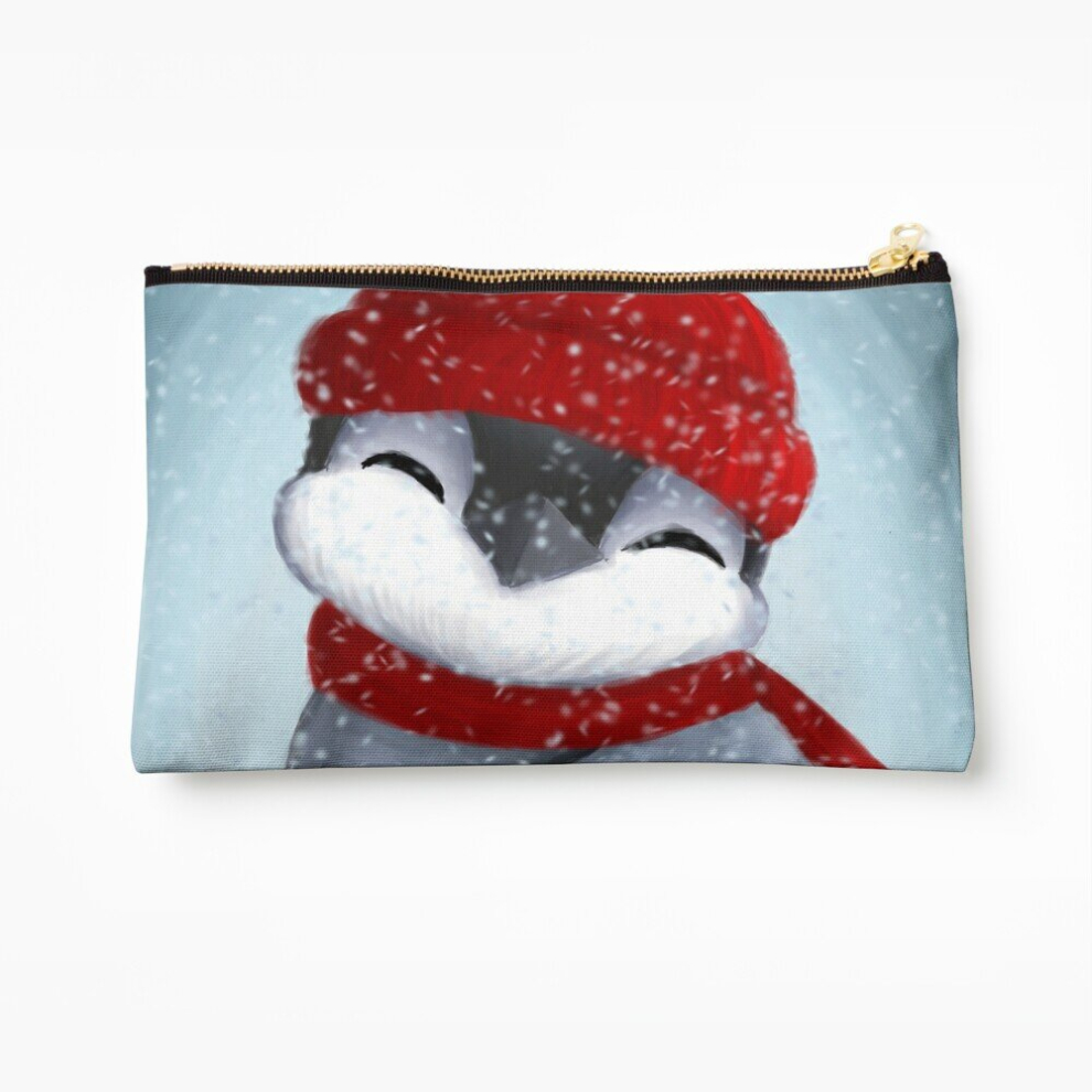 Whibos Makeup Bag Baby Penguin Cosmetic Organizer Tyvek Paper Bags Zipper Pouch