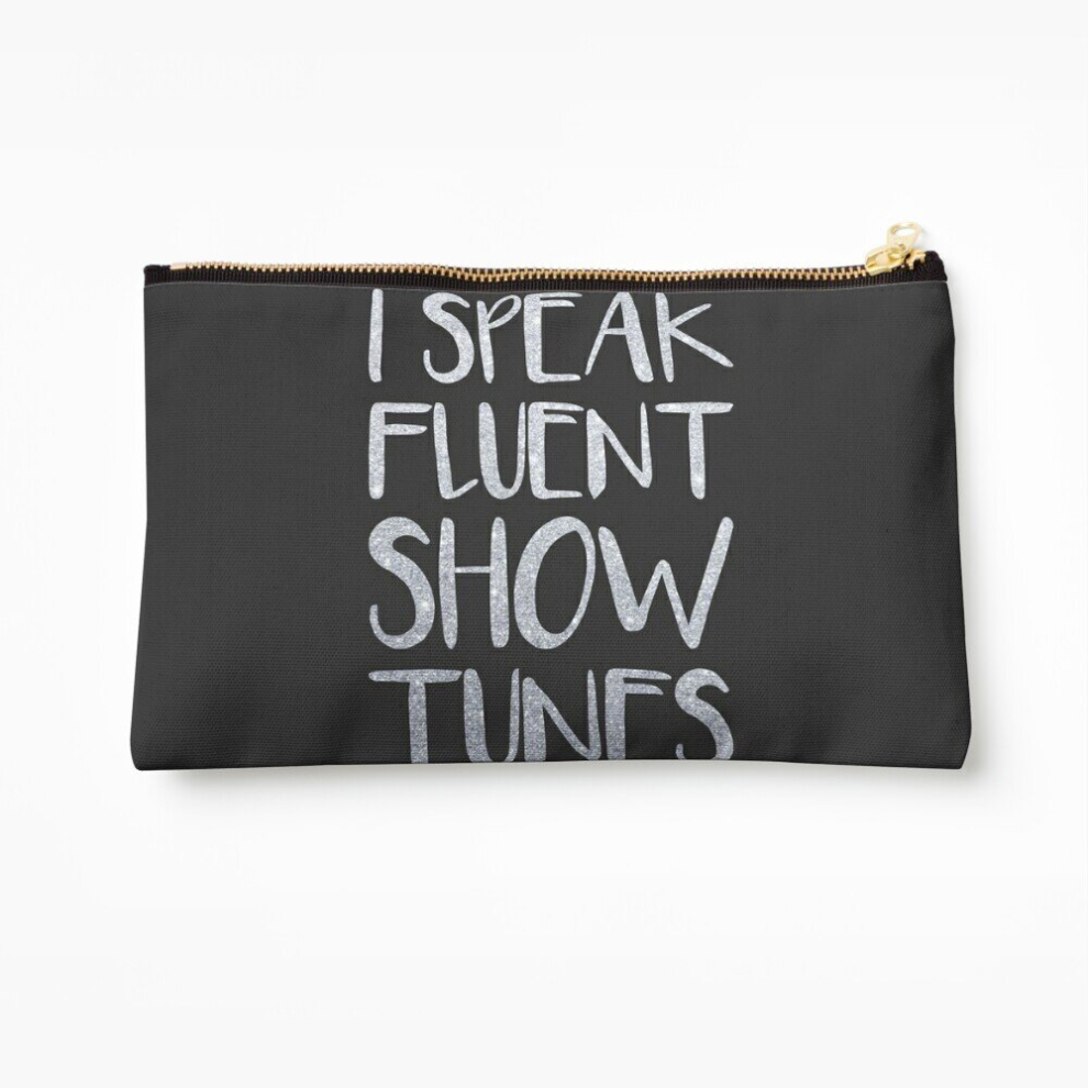 Whibos Makeup Bag I Speak Fluent Showtunes Cosmetic Organizer Tyvek Paper Bags Zipper Pouch