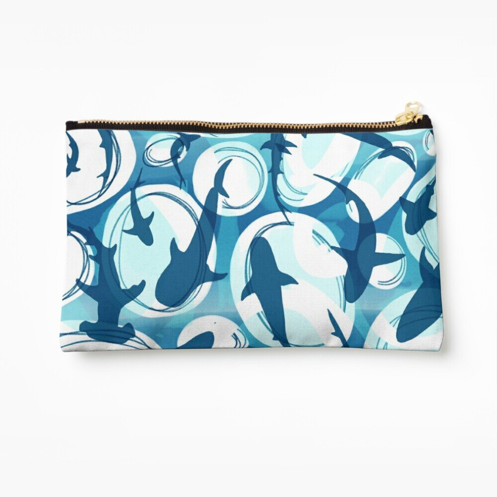 Whibos Makeup Bag Shark Bubble Cosmetic Organizer Tyvek Paper Bags Zipper Pouch