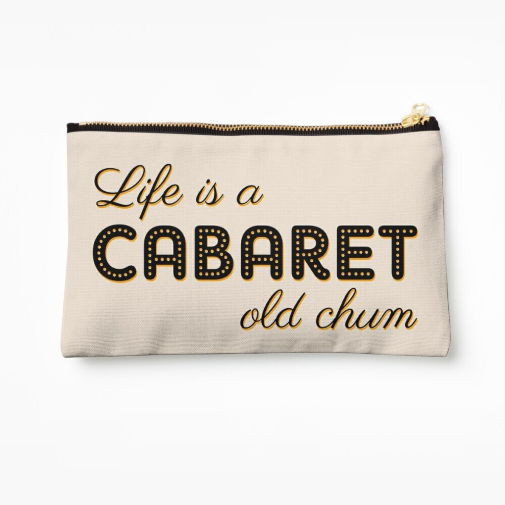 Whibos Makeup Bag Life Is A Cabaret, Old Chum! Cosmetic Organizer Tyvek Paper Bags Zipper Pouch