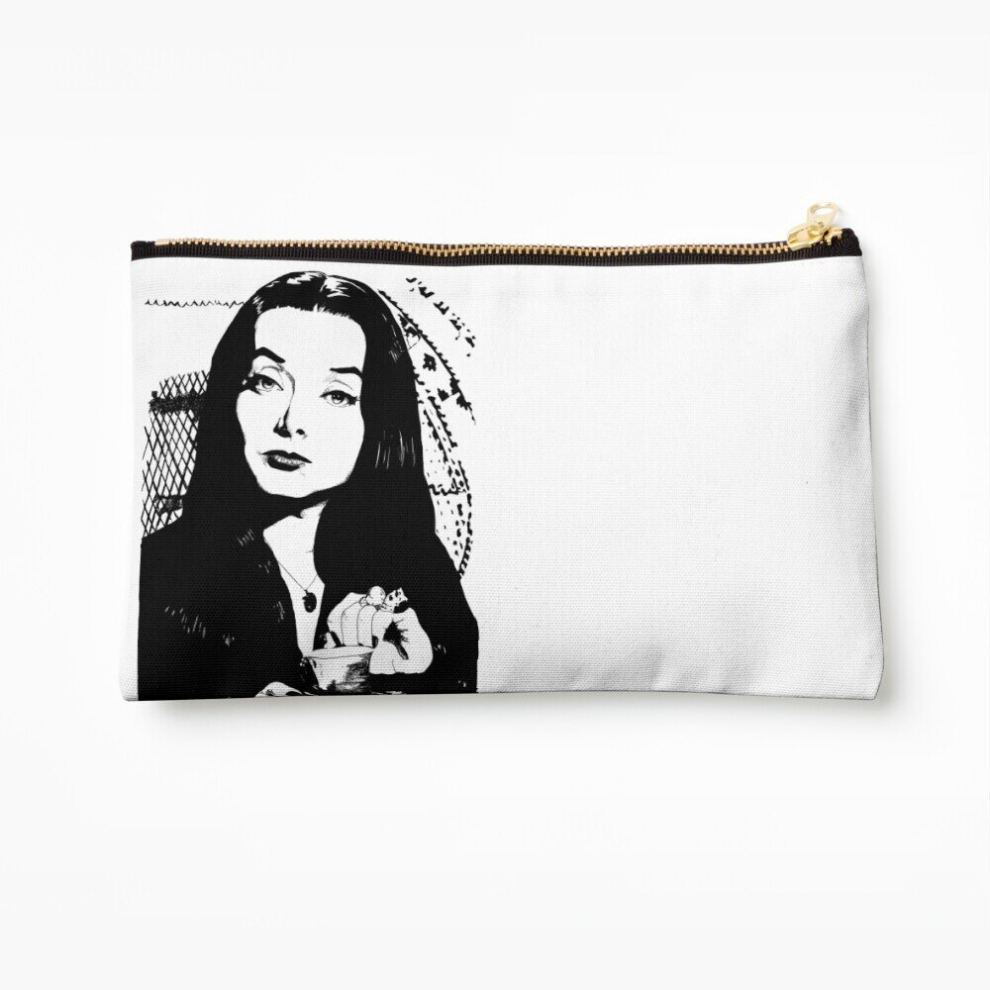 Whibos Makeup Bag Morticia Addams Cosmetic Organizer Tyvek Paper Bags Zipper Pouch