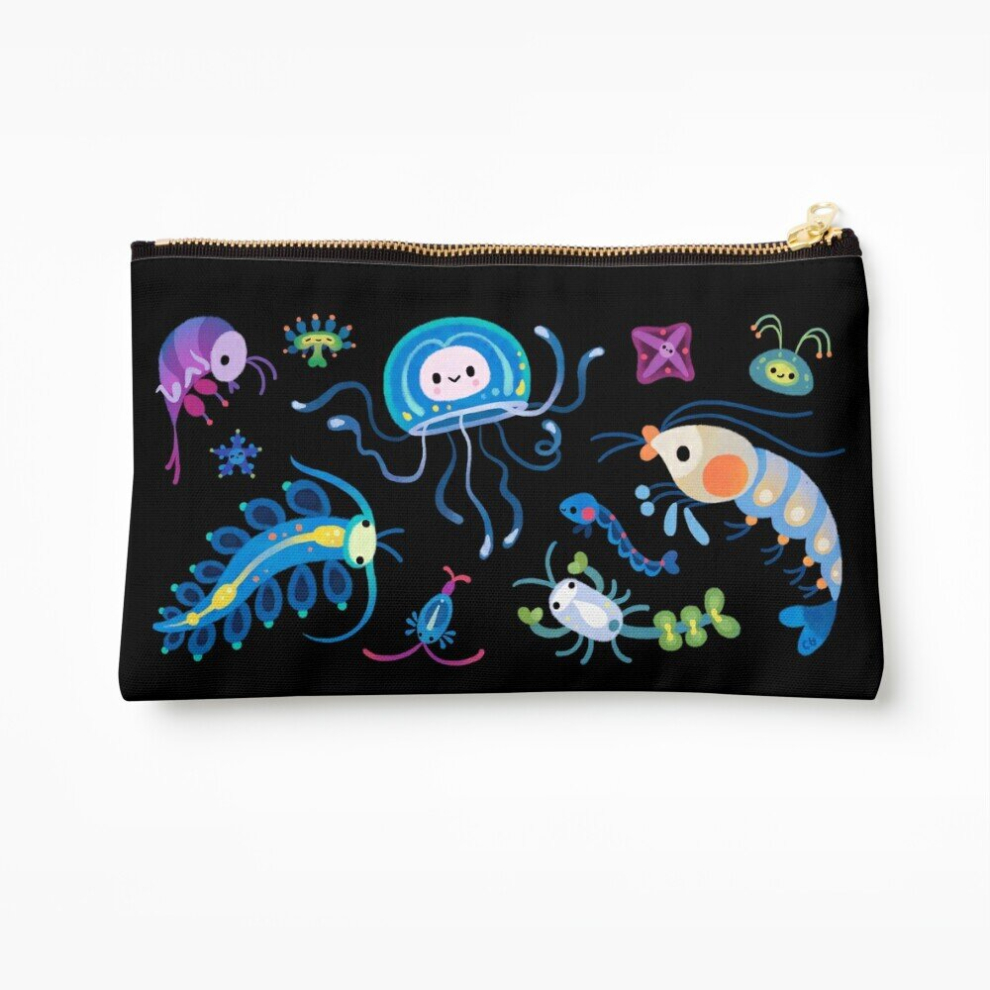 Whibos Makeup Bag Zooplankton Cosmetic Organizer Tyvek Paper Bags Zipper Pouch