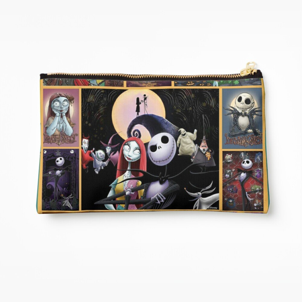 Whibos Makeup Bag Nightmare Before Christmas Cosmetic Organizer Tyvek Paper Bags Zipper Pouch