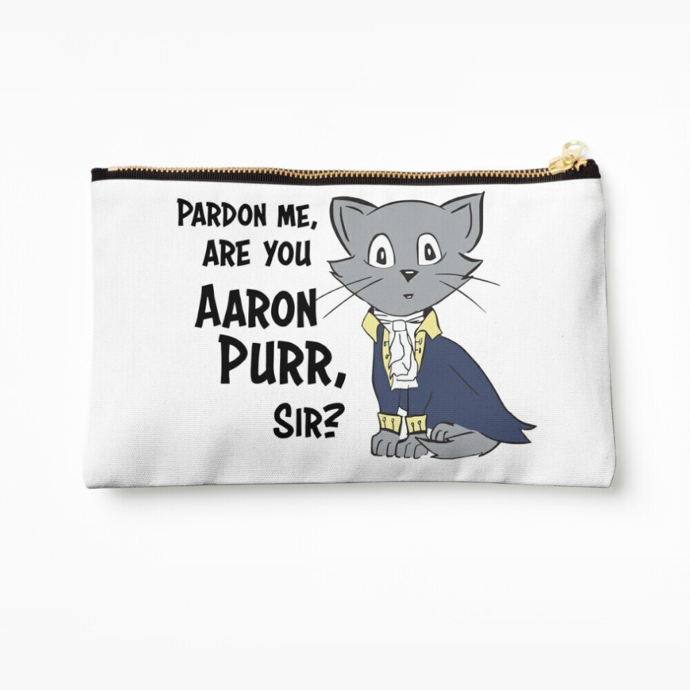 Whibos Makeup Bag Pardon Me, Are You Aaron Purr, Sir? Cosmetic Organizer Tyvek Paper Bags Zipper Pouch