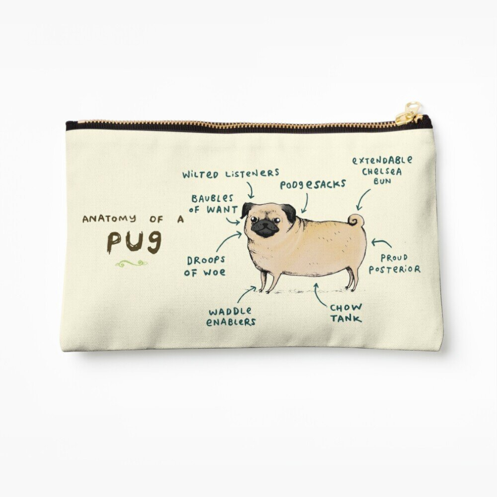 Whibos Makeup Bag Anatomy Of A Pug Cosmetic Organizer Tyvek Paper Bags Zipper Pouch